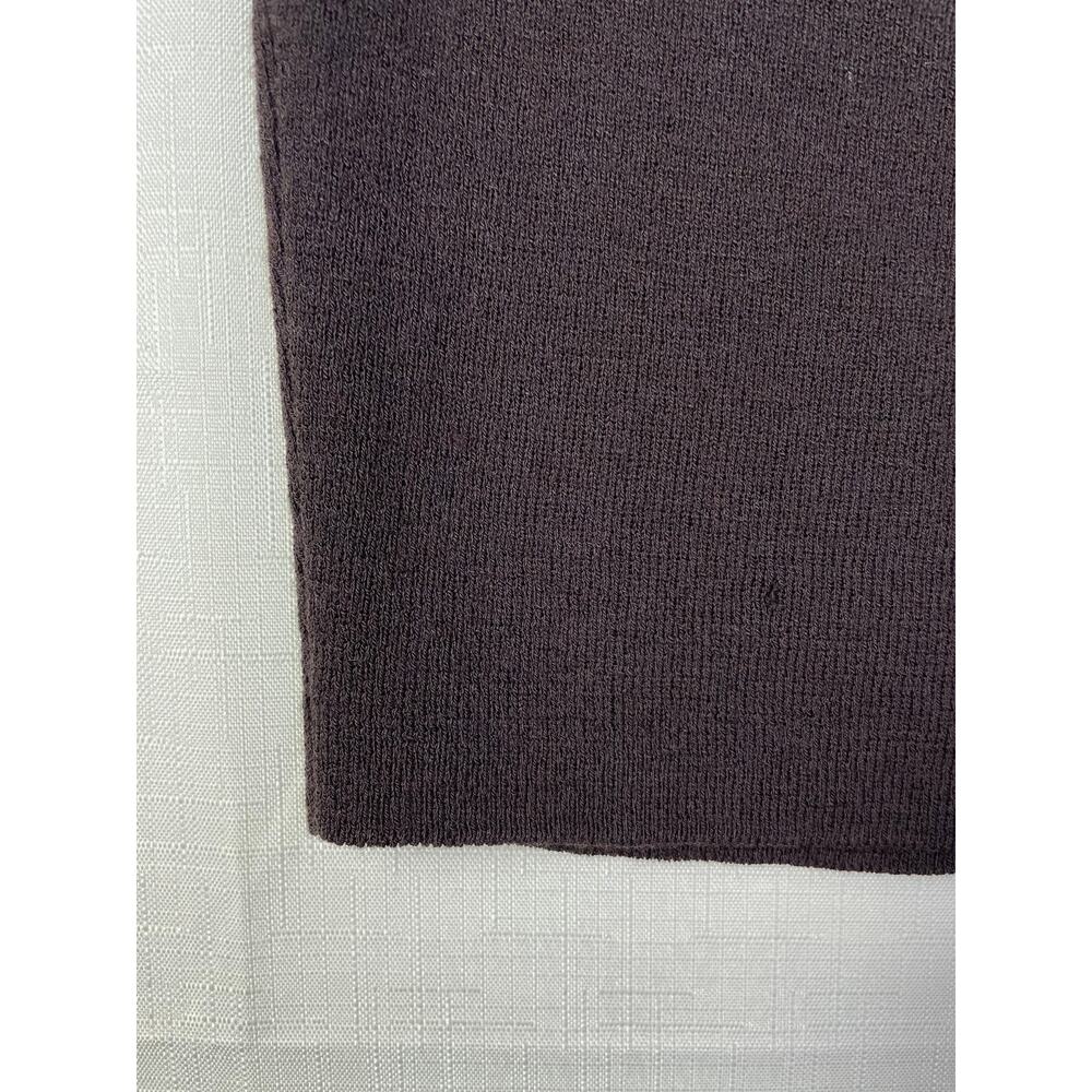 EILEEN FISHER 100% Wool Knit Skirt Chocolate Brown Size S Quiet Luxury Pencil - Picture 4 of 8